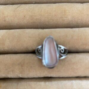 Silver and Pink Quartz Ring